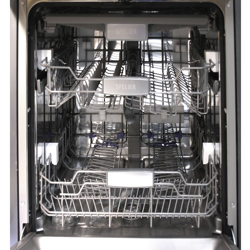 Máy rửa bát Spelier SP-14 DW inox màu bạc có khả năng chống xước cao, bền đẹp, đem lại vẻ đẹp sang trọng cho căn bếp